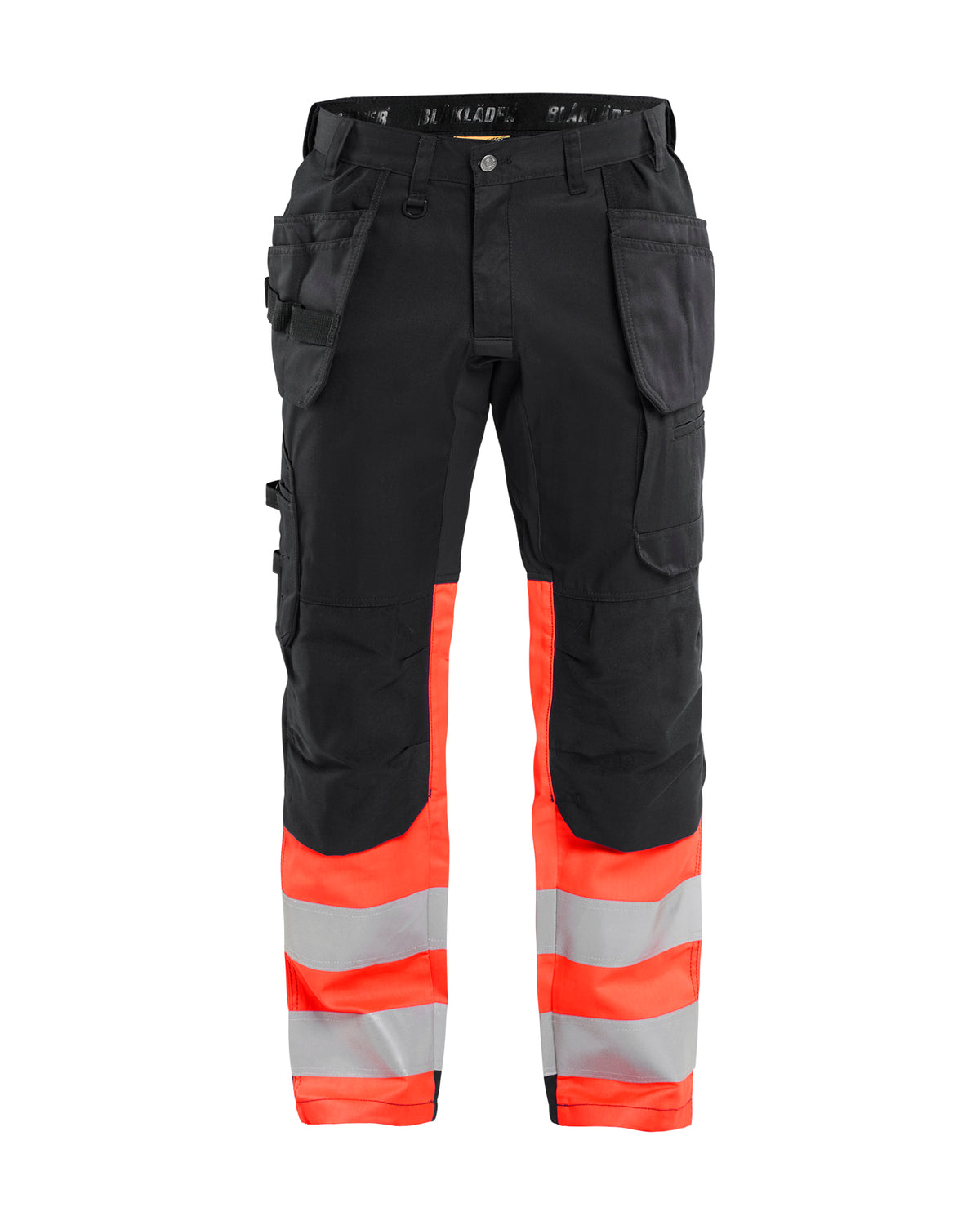 High-Visibility Werkbroek 1558 - Zwart/High Vis Rood