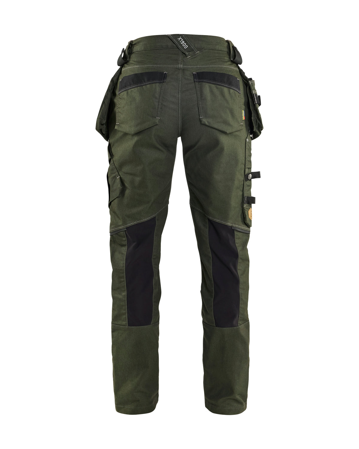 Werkbroek X1900 Dames - Donker herfstgroen/Zwart