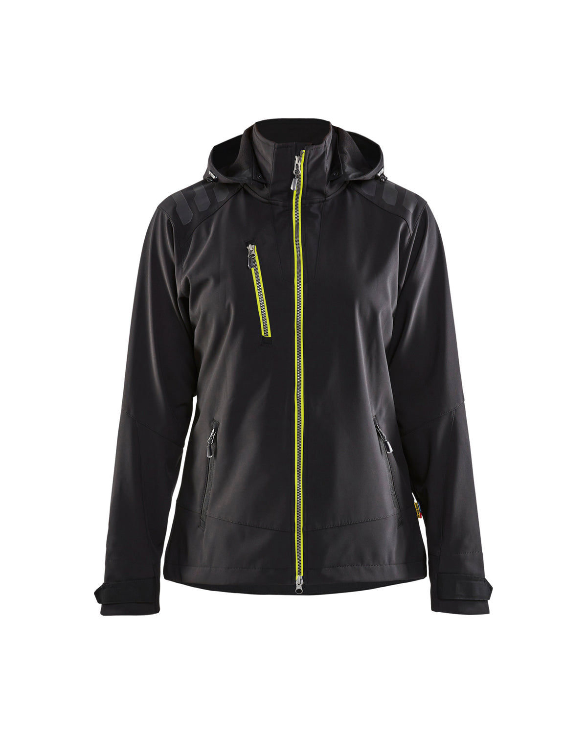 Softshell jack Dames 4719 - Zwart/High Vis Geel