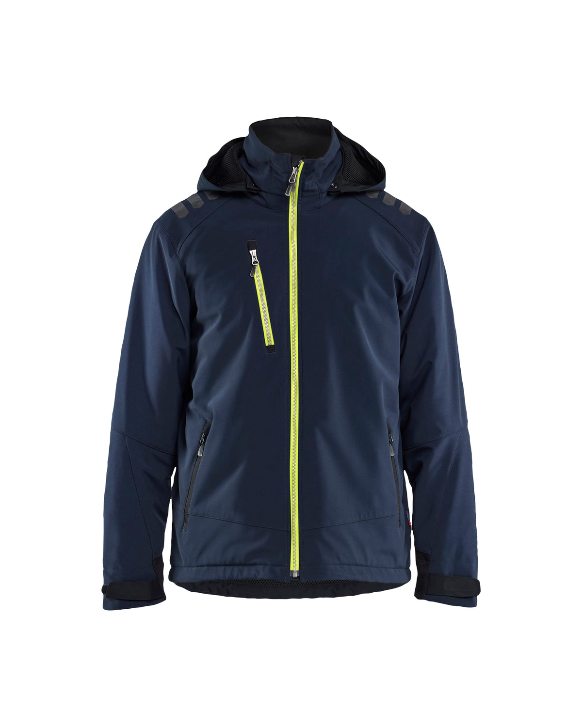 Softshell jack 4750 - Donker marineblauw/High Vis Geel