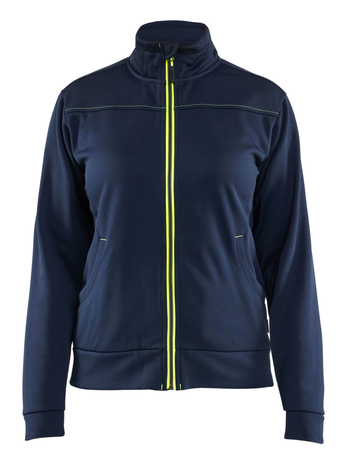 Sweatshirt Dames 3394 - Donker marineblauw/High Vis Geel