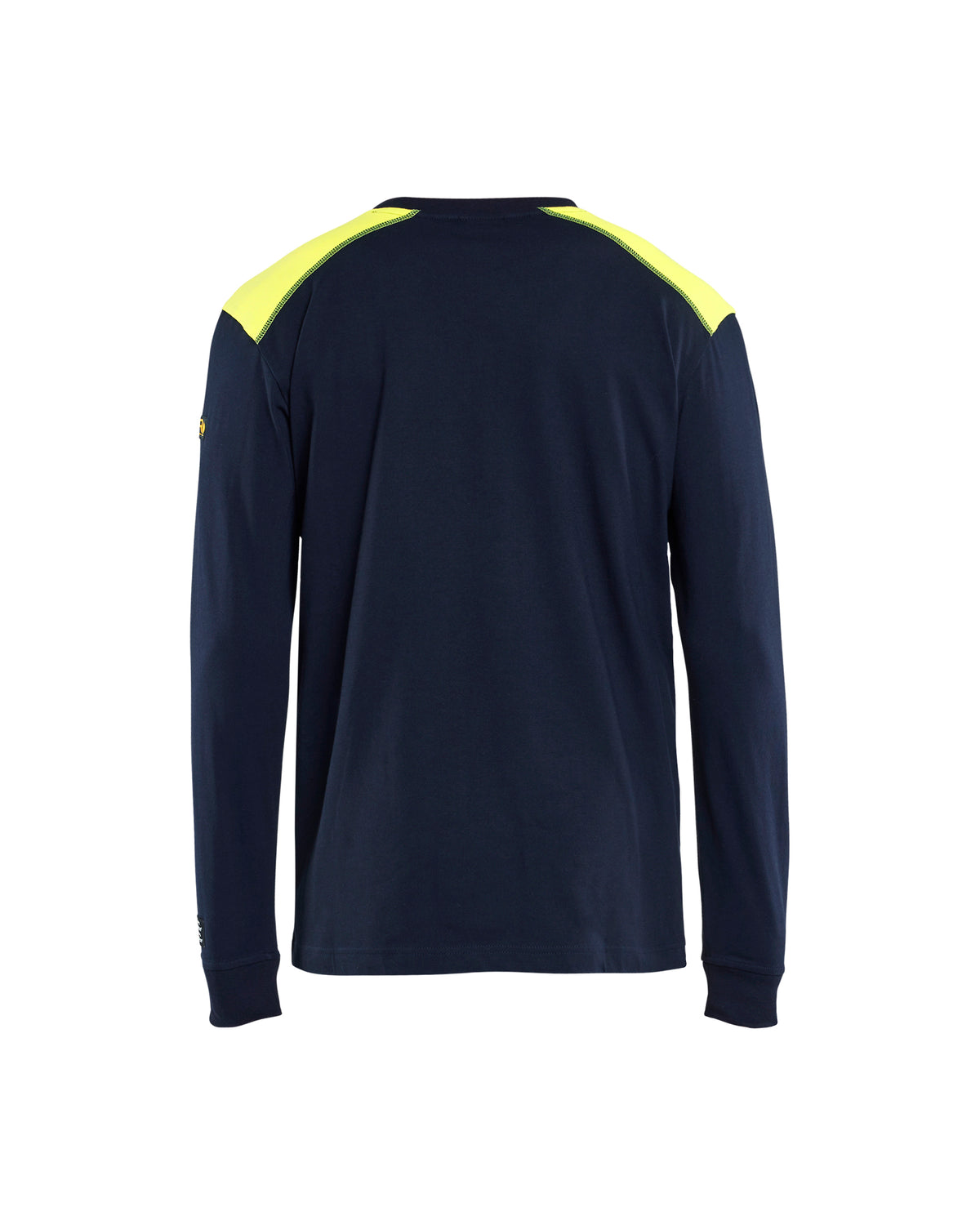 T-shirt Lange Mouwen Vlamvertragend Inherent 3483 - Marine/High Vis Geel