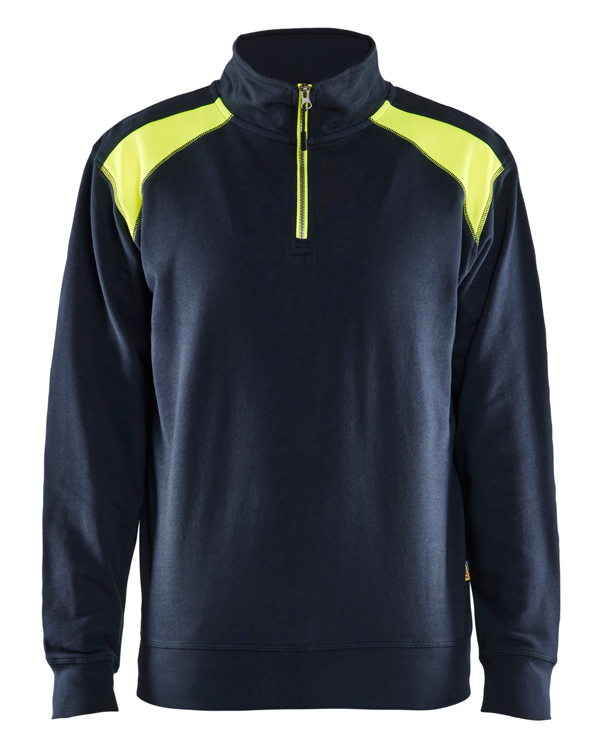 Sweatshirt 3353 - Donker marineblauw/High Vis Geel