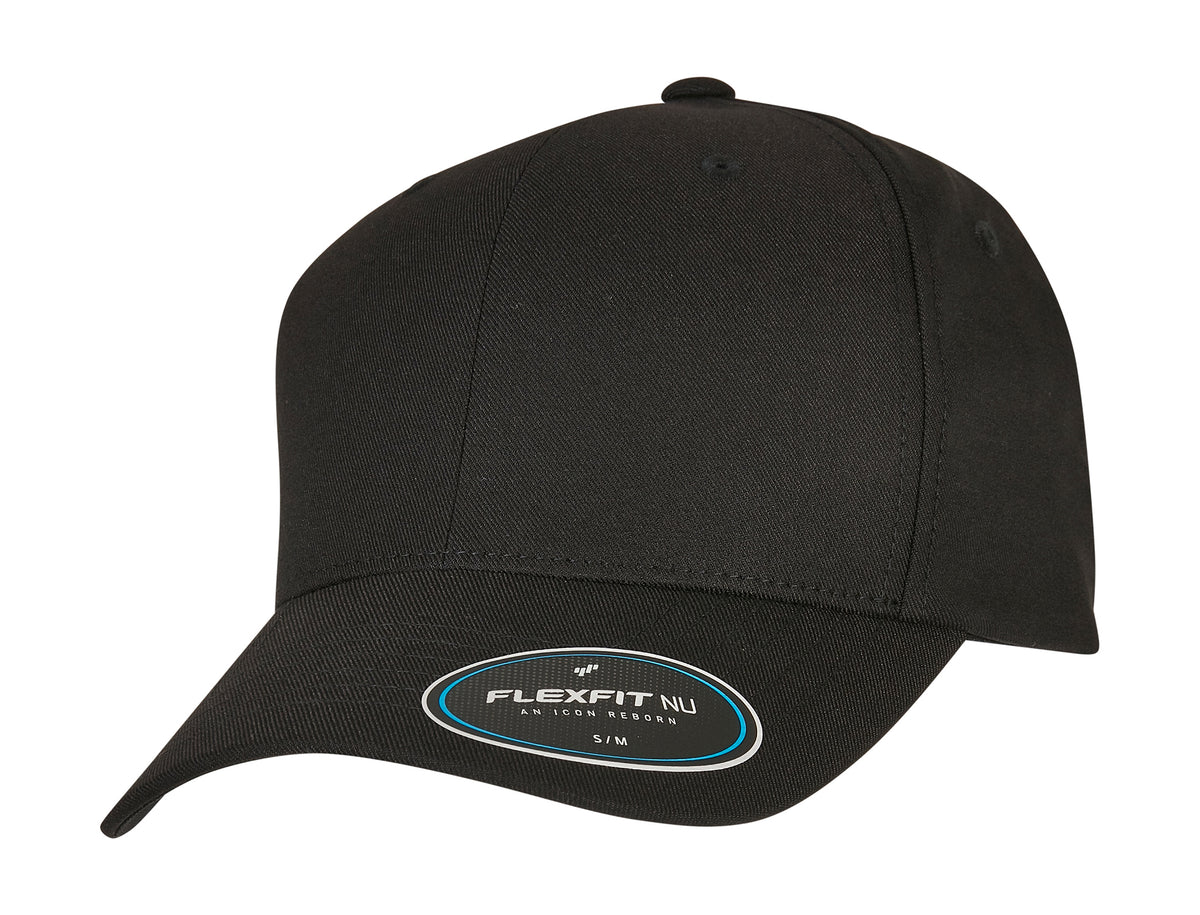 Flexfit cap 6100NU zwart voorkant