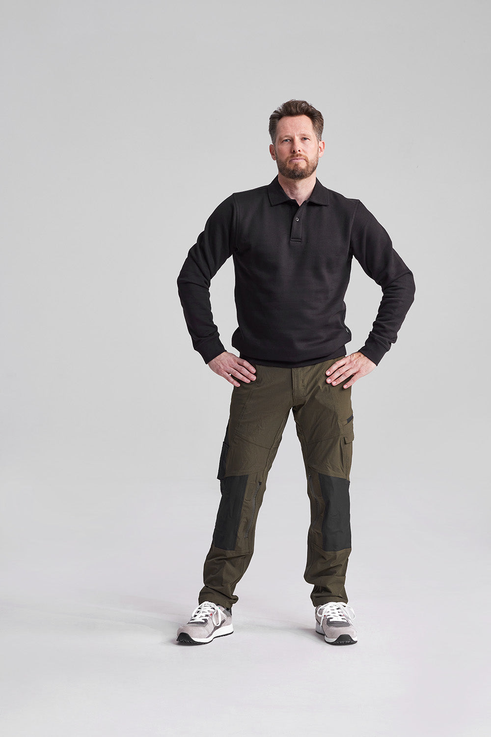 Sinton Polosweater met Boord