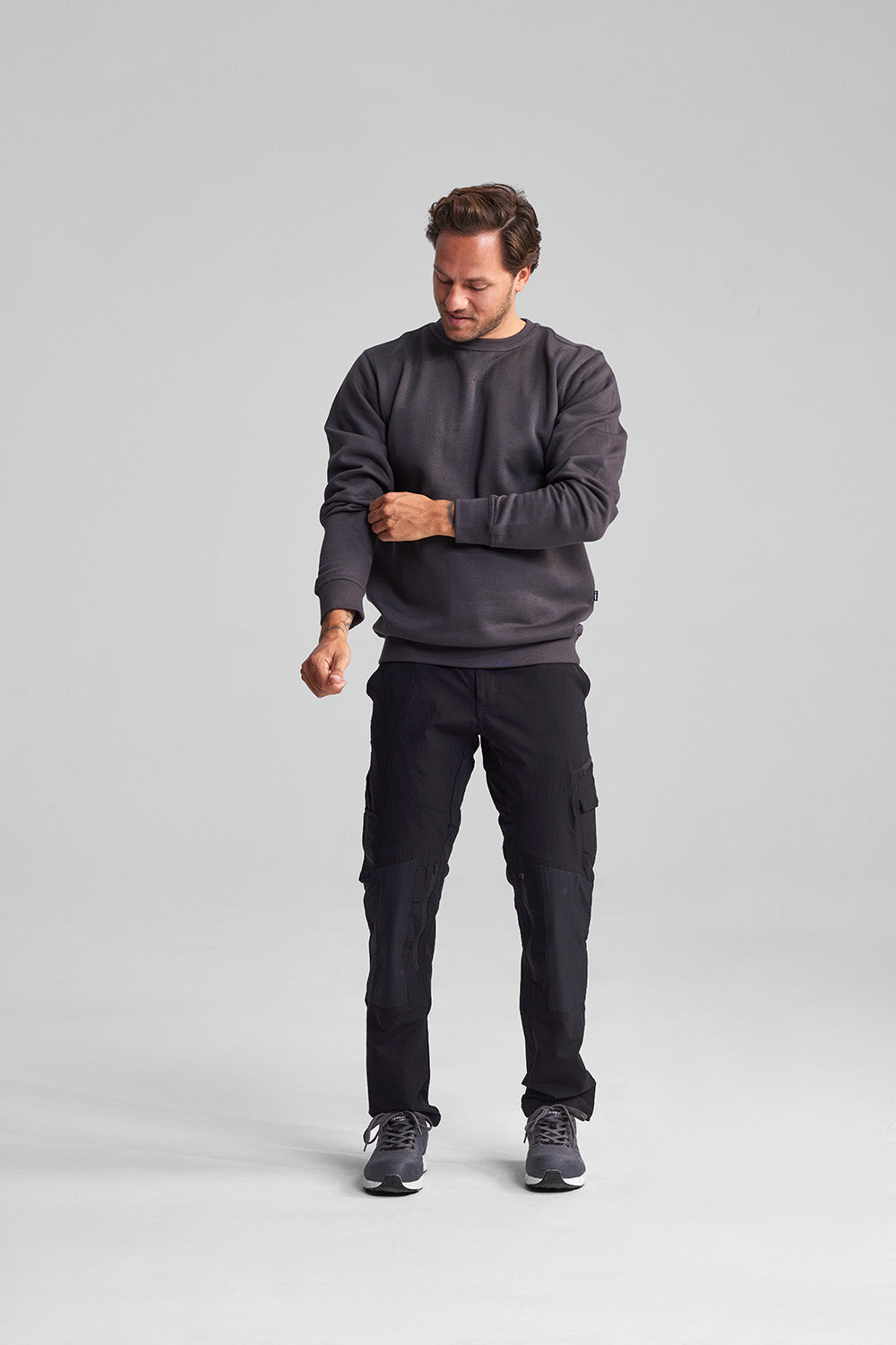Spur Crew Neck LSF Fleece Sweater met Ronde Hals