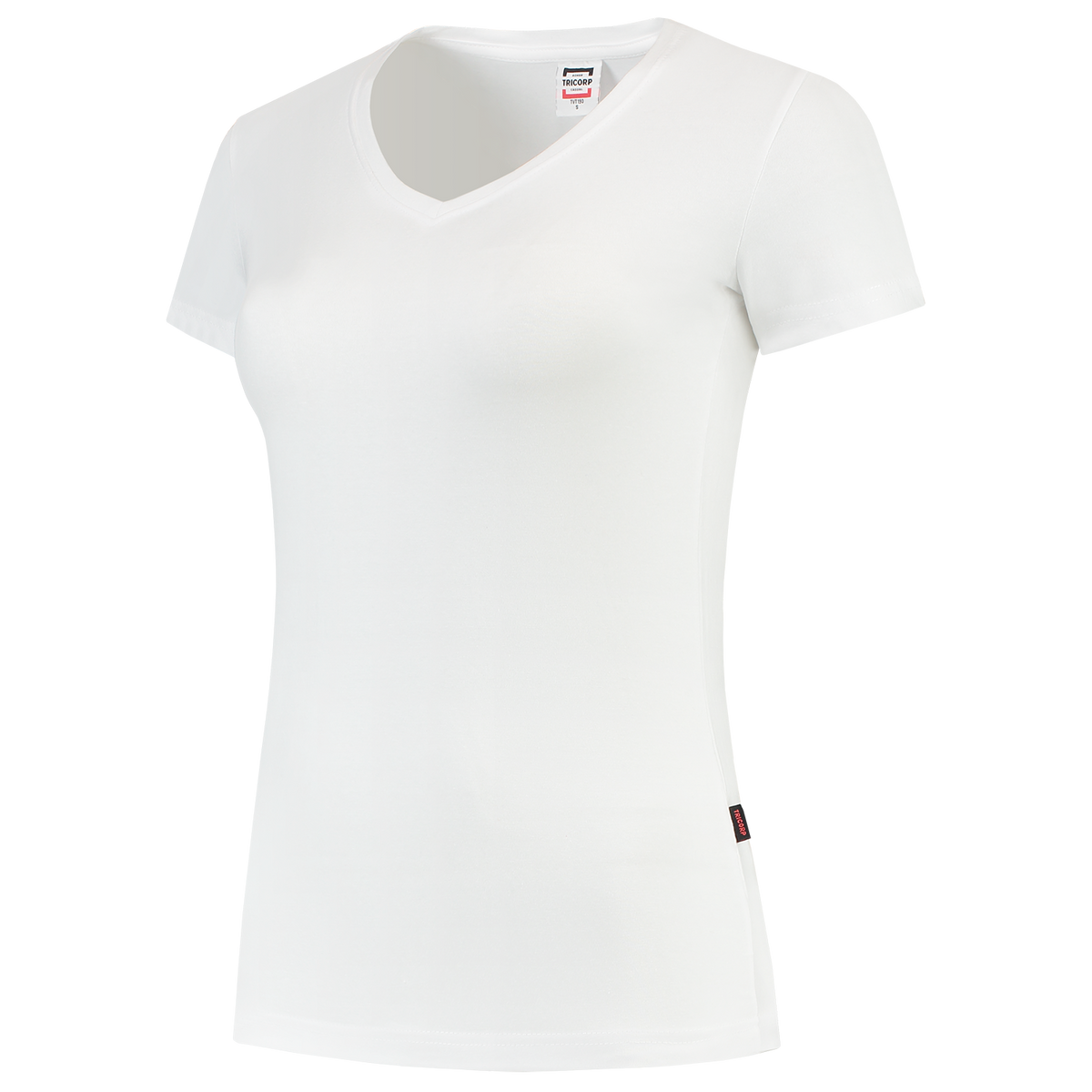 Tricorp T-shirt V Hals Fitted Dames 101008 Lavender T-shirts White / L,White / M,White / S,White / XL,White / XS,White / XXL