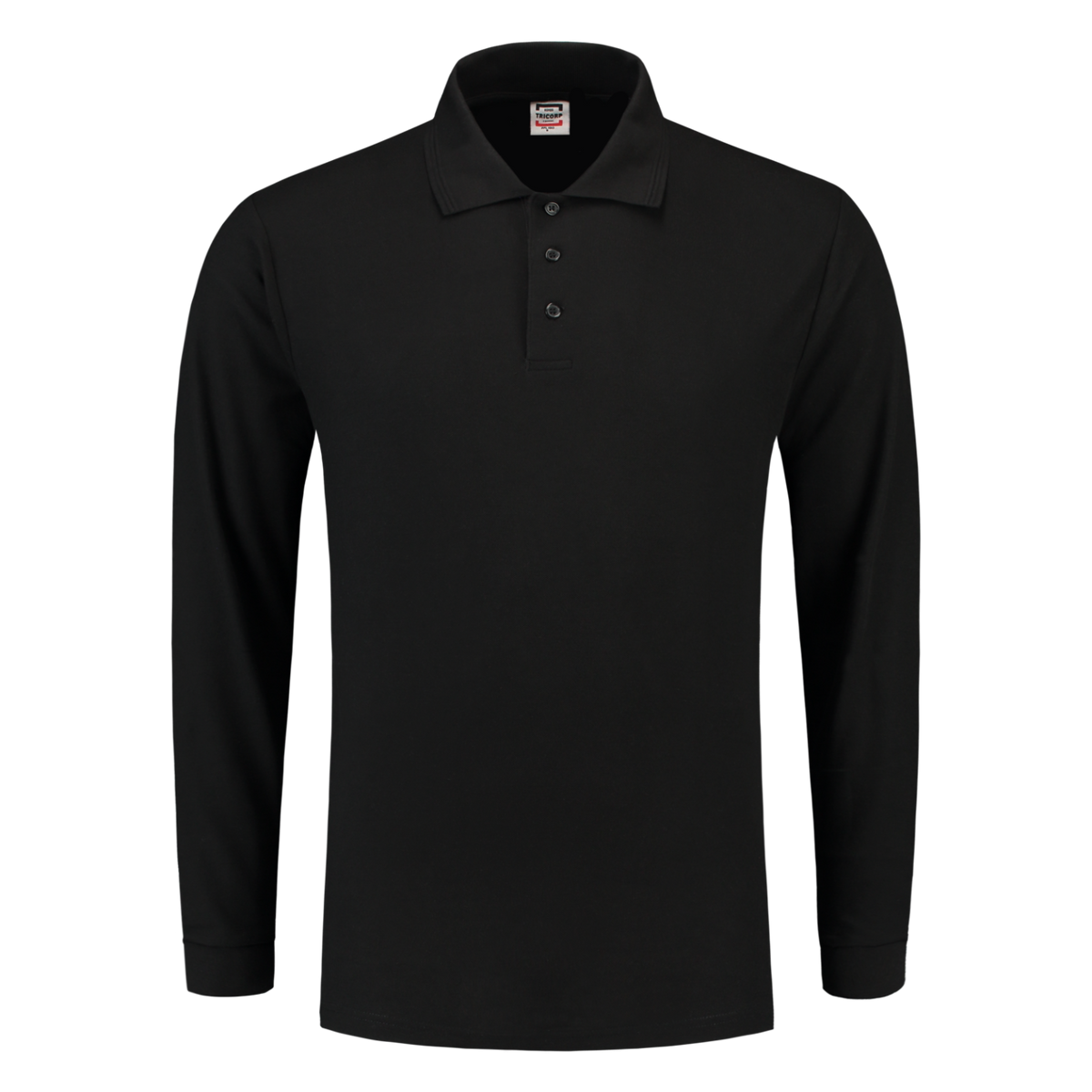 Tricorp Poloshirt Lange Mouw 201009 Black Black / XS,Black / S,Black / M,Black / L,Black / XL,Black / XXL,Black / 3XL,Black / 4XL