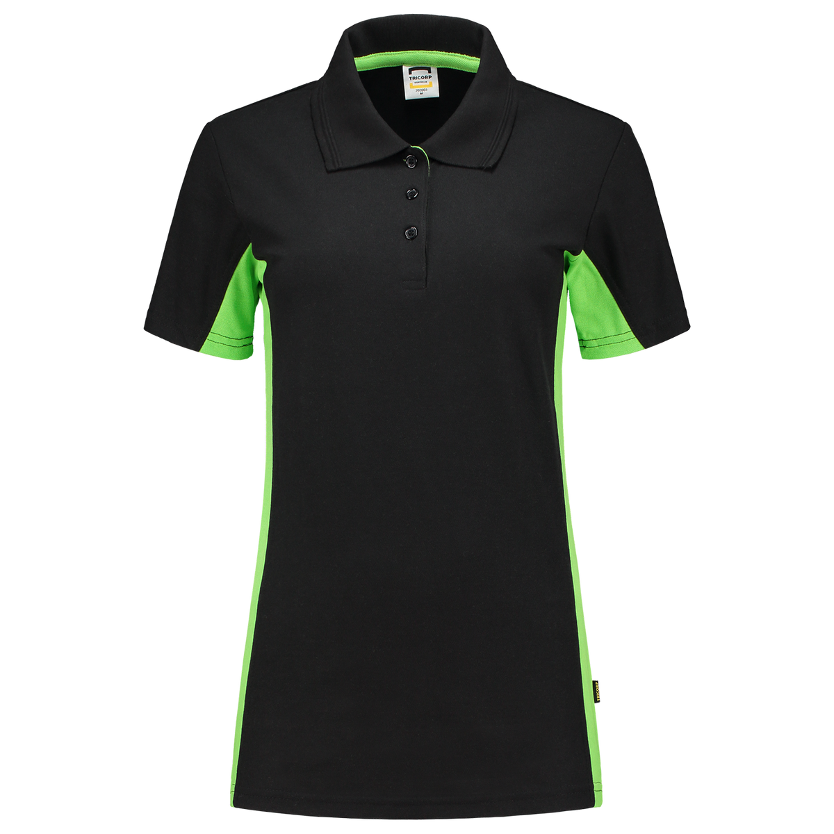 Tricorp Poloshirt Bicolor Dames 202003 Black Poloshirts BlackLime / 3XL,BlackLime / L,BlackLime / M,BlackLime / S,BlackLime / XL,BlackLime / XS,BlackLime / XXL