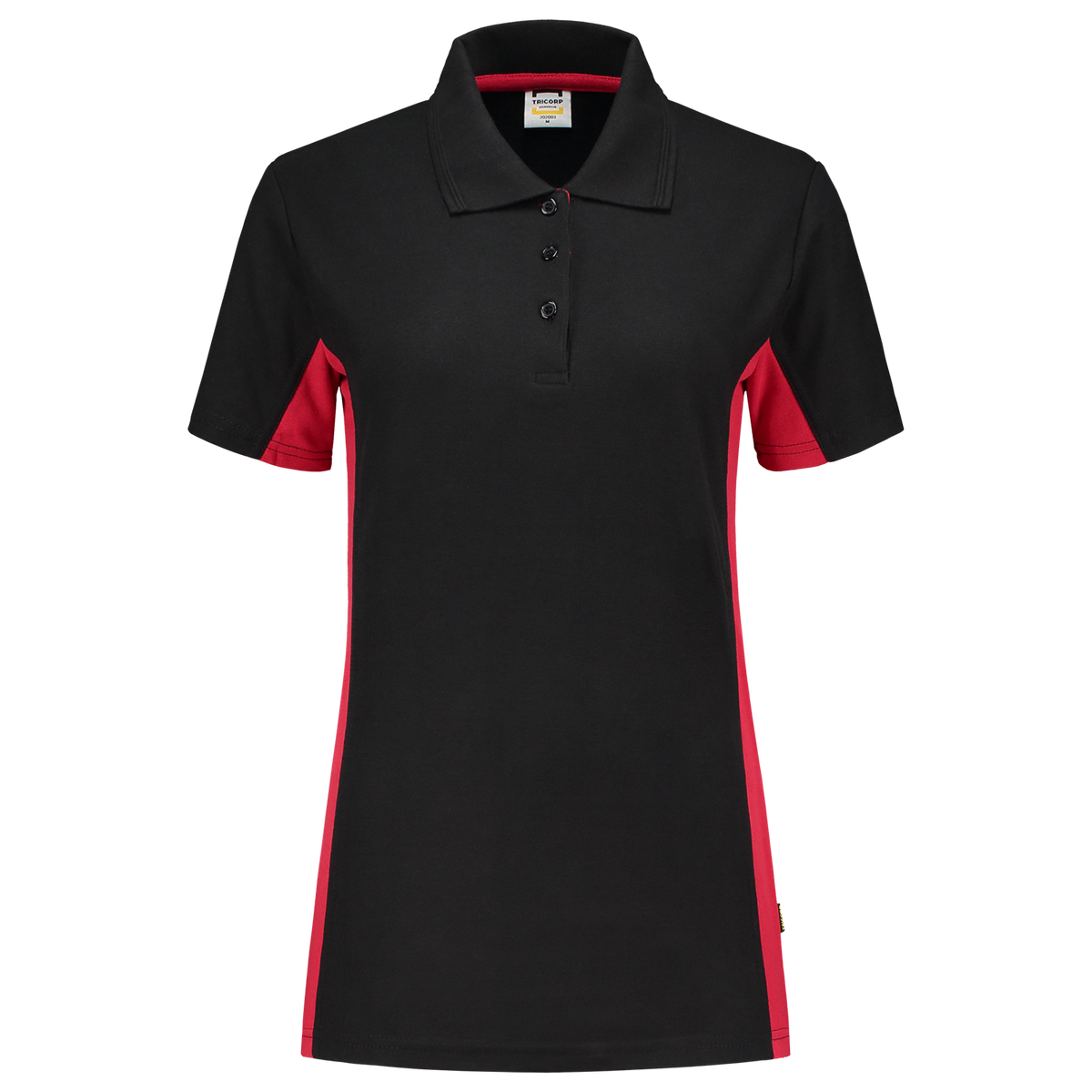 Tricorp Poloshirt Bicolor Dames 202003 Black Poloshirts BlackRed / 3XL,BlackRed / L,BlackRed / M,BlackRed / S,BlackRed / XL,BlackRed / XS,BlackRed / XXL