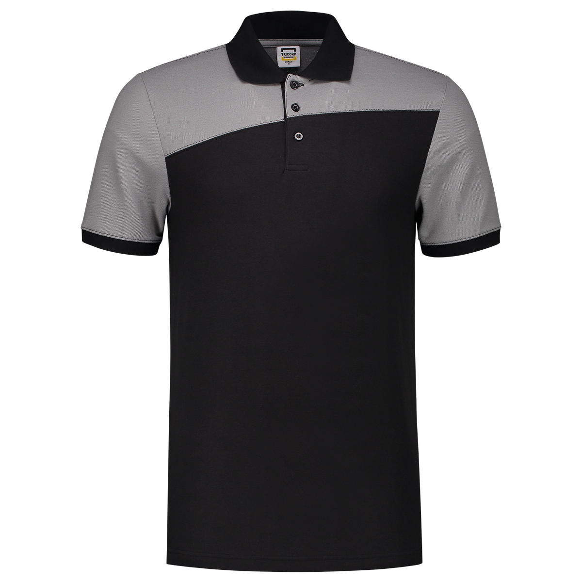 Tricorp Poloshirt Bicolor Naden 202006 Black Poloshirts BlackGrey / 3XL,BlackGrey / L,BlackGrey / M,BlackGrey / S,BlackGrey / XL,BlackGrey / XS,BlackGrey / XXL,BlackGrey / 4XL