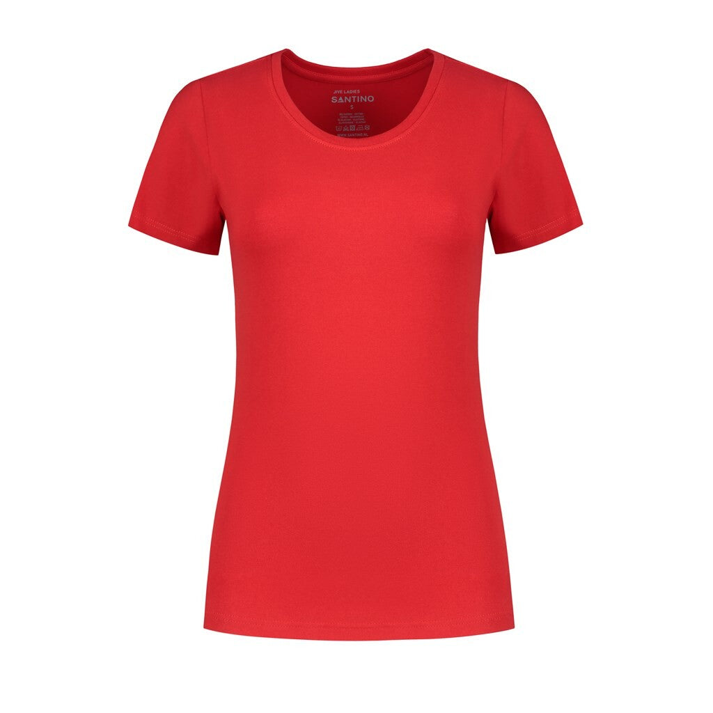 Santino Santino t-shirt Jive Ladies C-neck Firebrick T-shirt Red / XS, S, M, L, XL, XXL