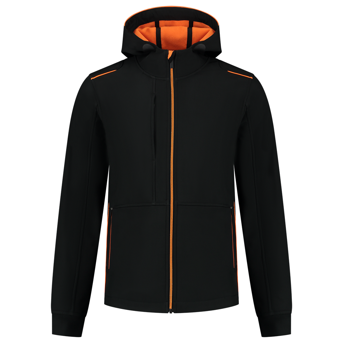 Tricorp Softshell Capuchon Accent 402705 Black Jassen BlackOrange / 3XL,BlackOrange / L,BlackOrange / M,BlackOrange / S,BlackOrange / XL,BlackOrange / XS,BlackOrange / XXL