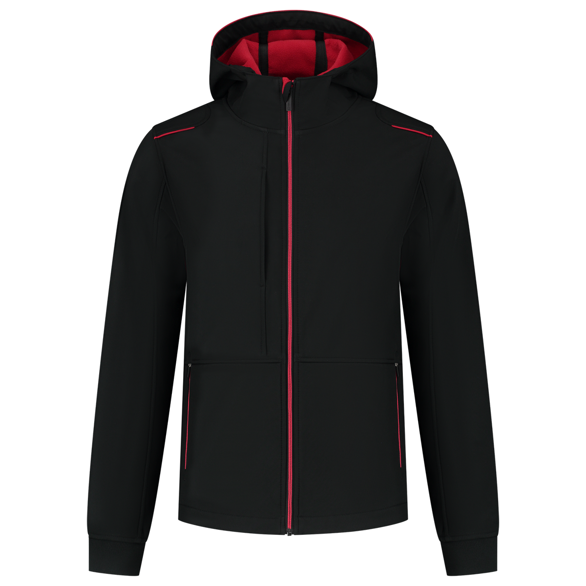 Tricorp Softshell Capuchon Accent 402705 Black Jassen BlackRed / 3XL,BlackRed / L,BlackRed / M,BlackRed / S,BlackRed / XL,BlackRed / XS,BlackRed / XXL