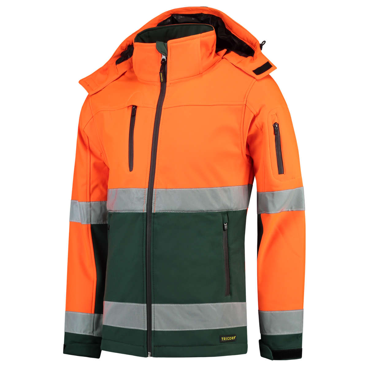 Tricorp Softshell ISO20471 Bicolor 403007 Dark Slate Gray Jassen FluororangeGreen / XS,FluororangeGreen / S,FluororangeGreen / M,FluororangeGreen / L,FluororangeGreen / XL,FluororangeGreen / XXL,FluororangeGreen / 3XL,FluororangeGreen / 4XL
