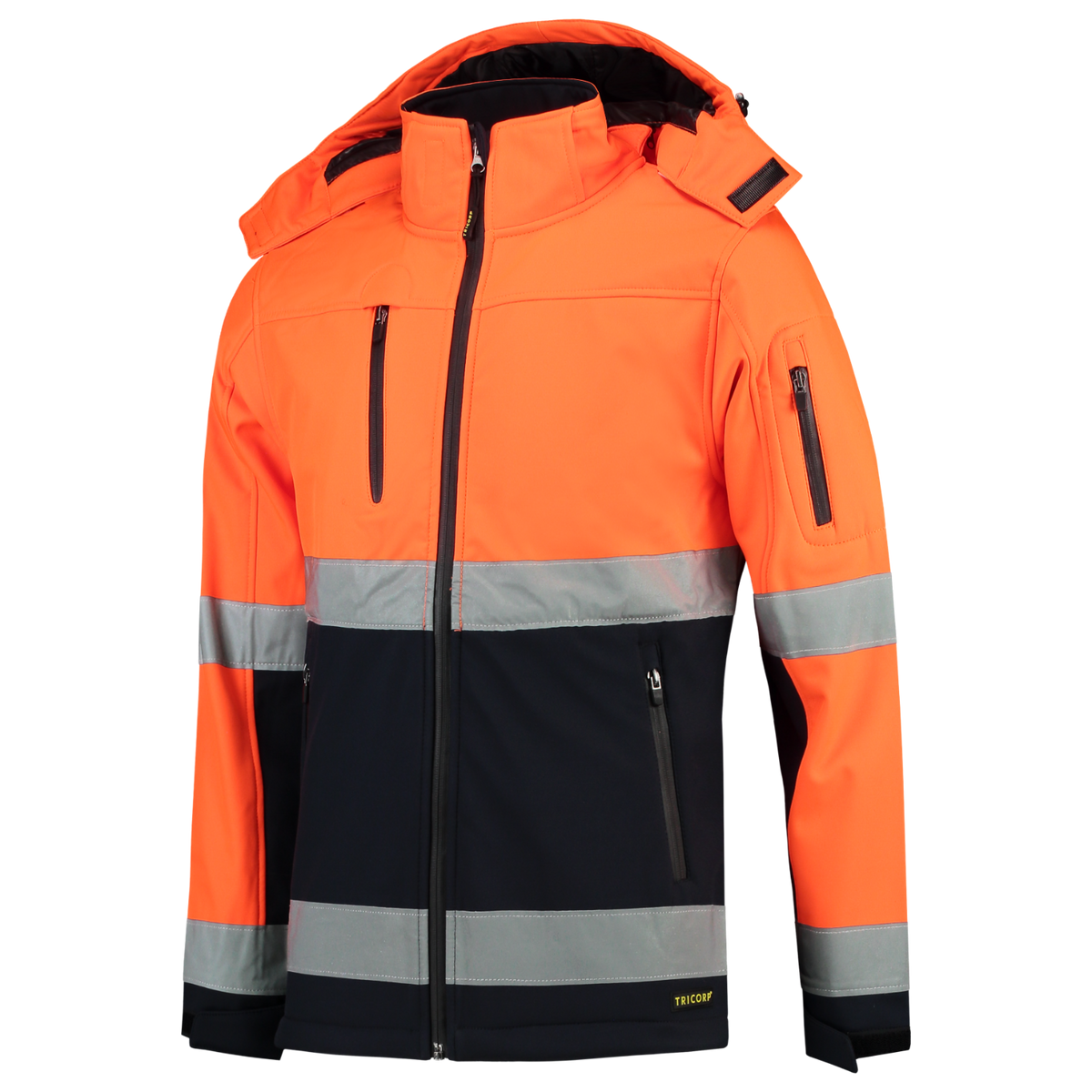Tricorp Softshell ISO20471 Bicolor 403007 Black Jassen FluororangeNavy / XS,FluororangeNavy / S,FluororangeNavy / M,FluororangeNavy / L,FluororangeNavy / XL,FluororangeNavy / XXL,FluororangeNavy / 3XL,FluororangeNavy / 4XL