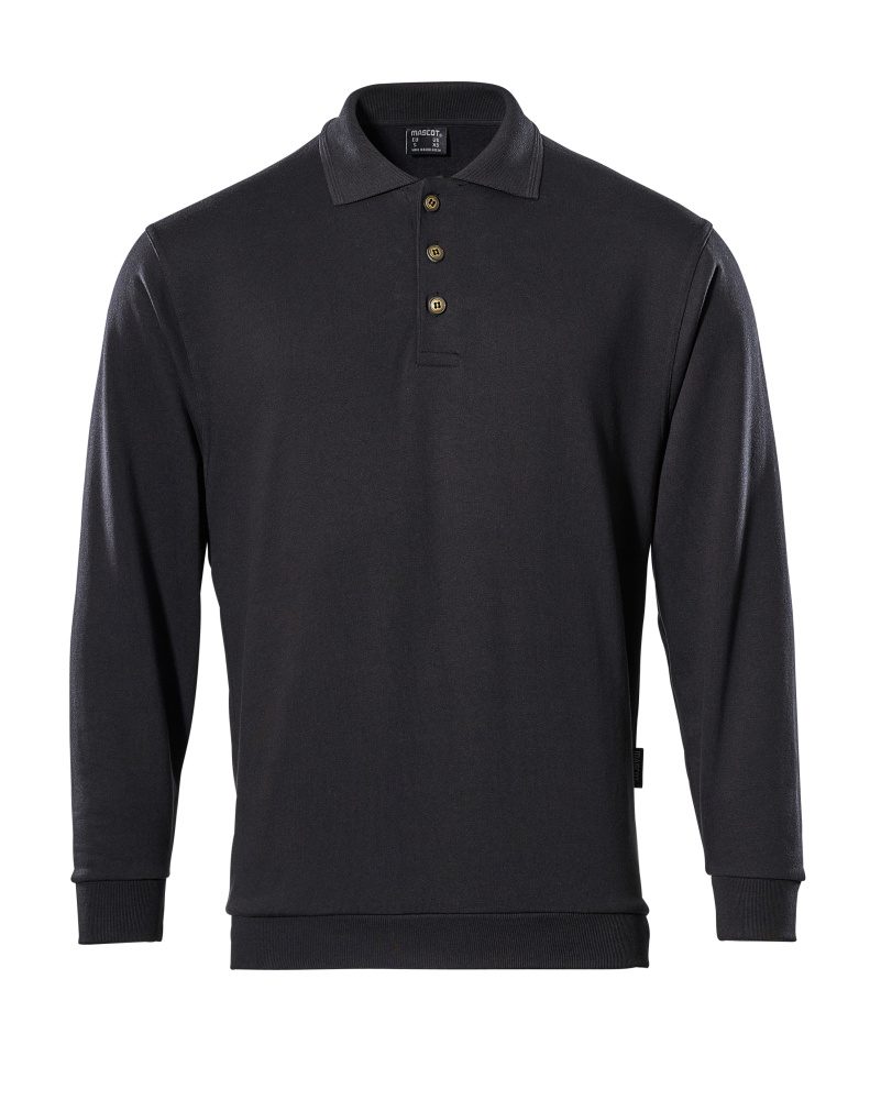 Polosweatshirt 00785 - 09 - zwart