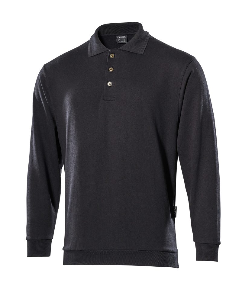 Polosweatshirt 00785 - 09 - zwart