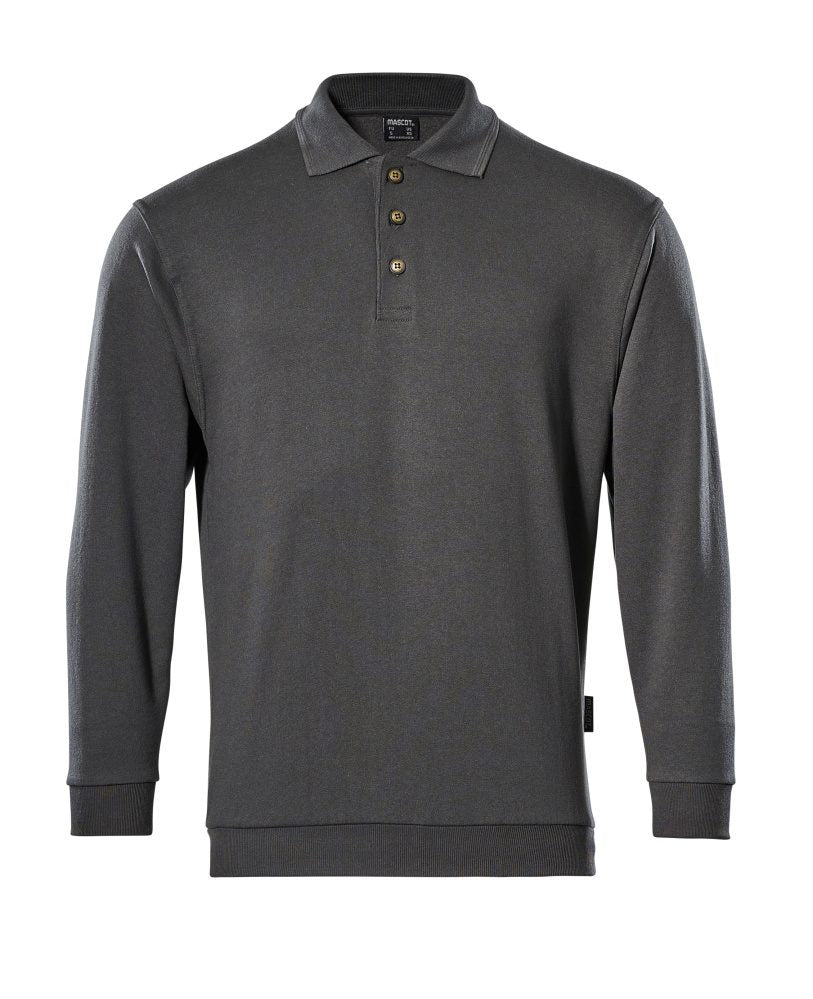Polosweatshirt 00785 - 18 - donkerantraciet