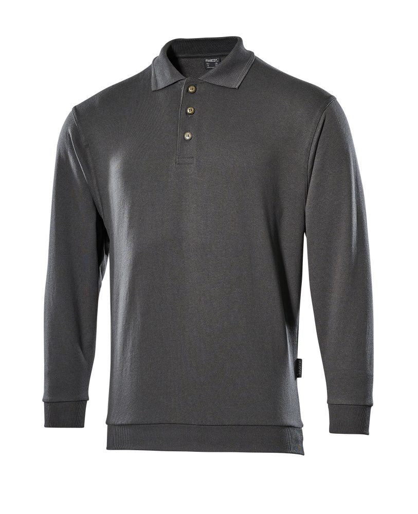 Polosweatshirt 00785 - 18 - donkerantraciet