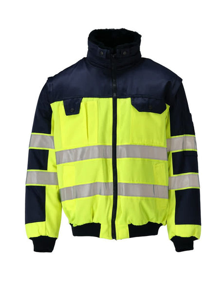 Pilotenjas 00920 - 171 - hi-vis geel/marine