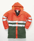 High-Visibility parka Plains - Groen - Fluor Oranje
