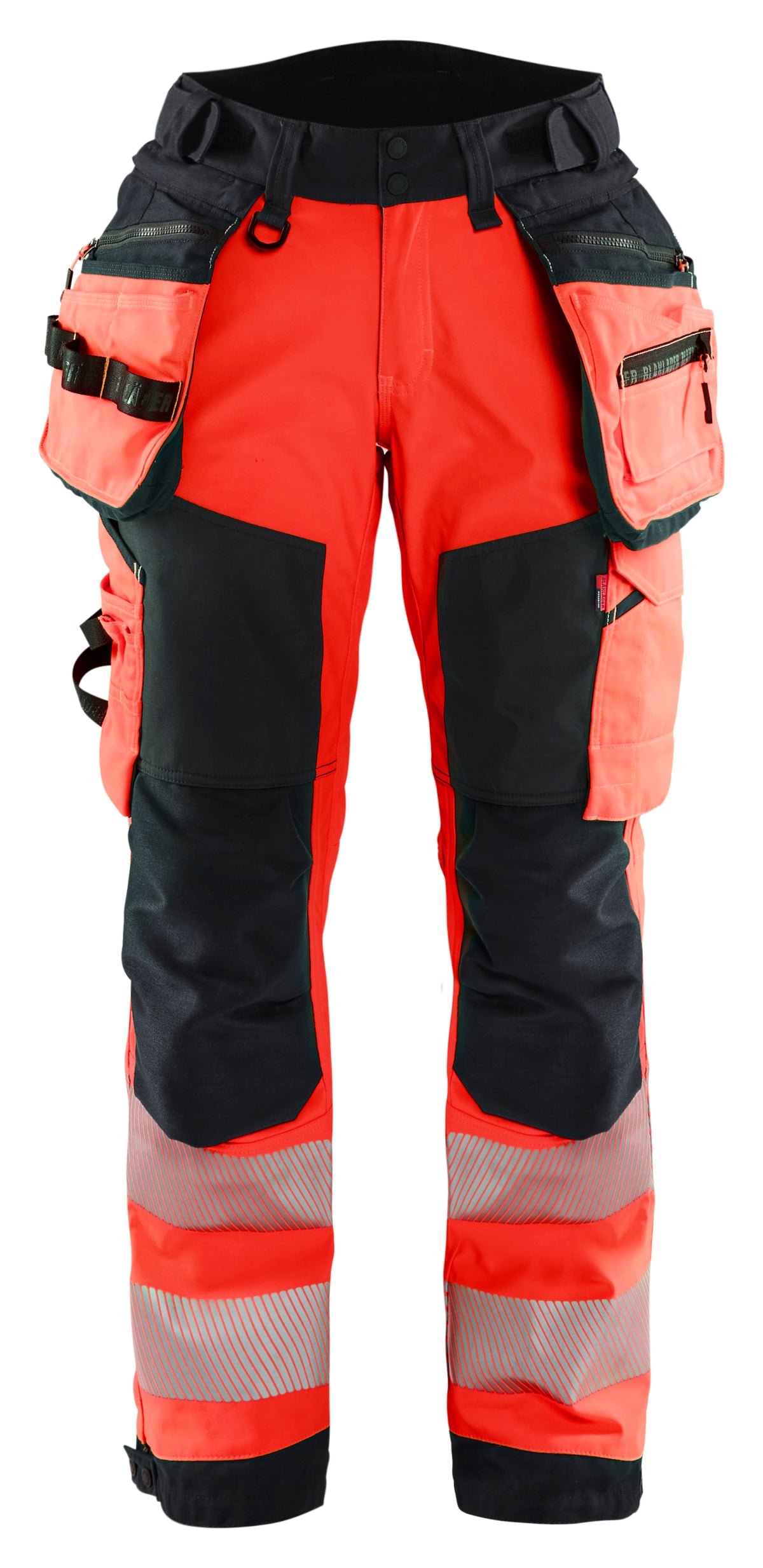 High-Visibility Werkbroek Dames 7118 - High Vis Rood/Zwart