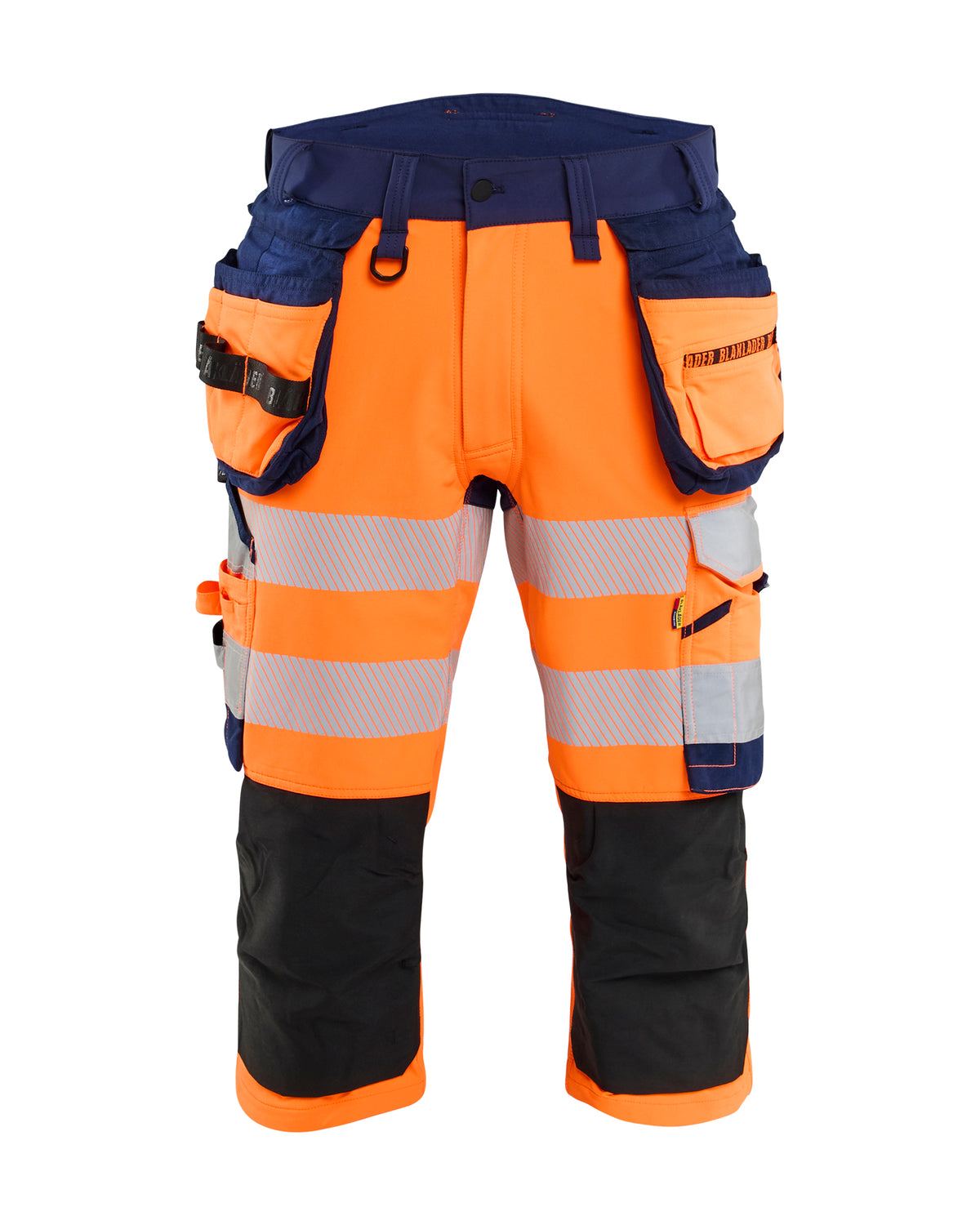High-Visibility piraatbroek 1123 - High Vis Oranje/Marineblauw