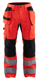 Werkbroek High-Visibility 1552 - High Vis Rood/Zwart