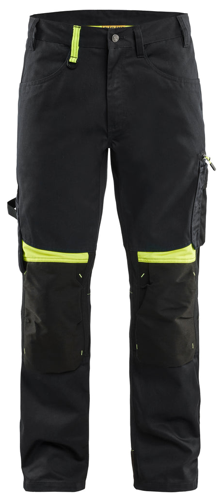 Werkbroek 1556 - Zwart/High Vis Geel