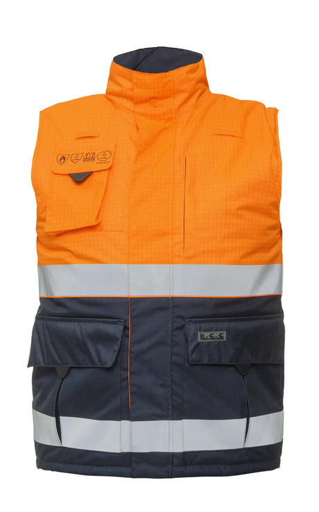 Bodywarmer Multinorm Metz - Fluor Oranje - Marine