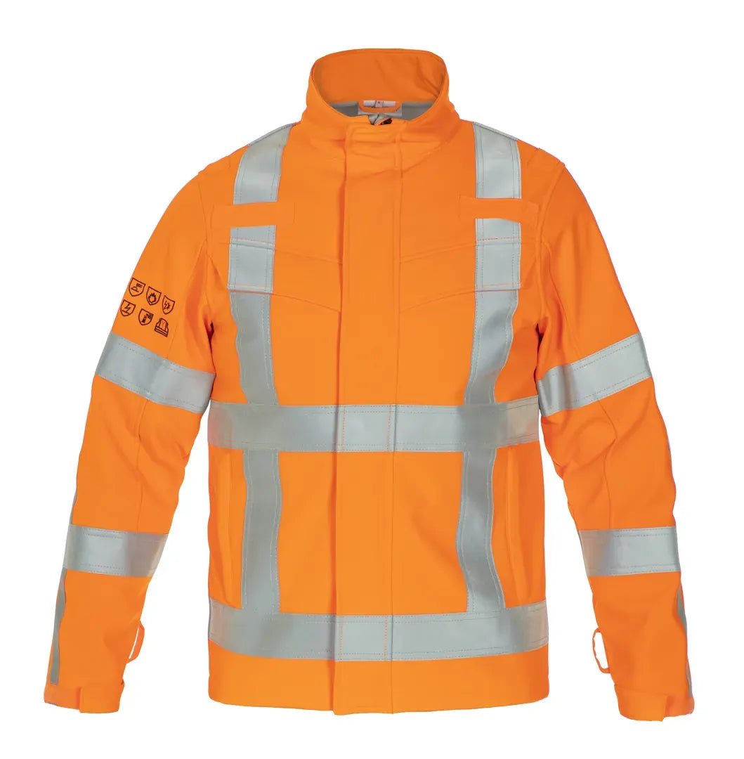 Multinorm softshell jack Menorca - Fluor Oranje