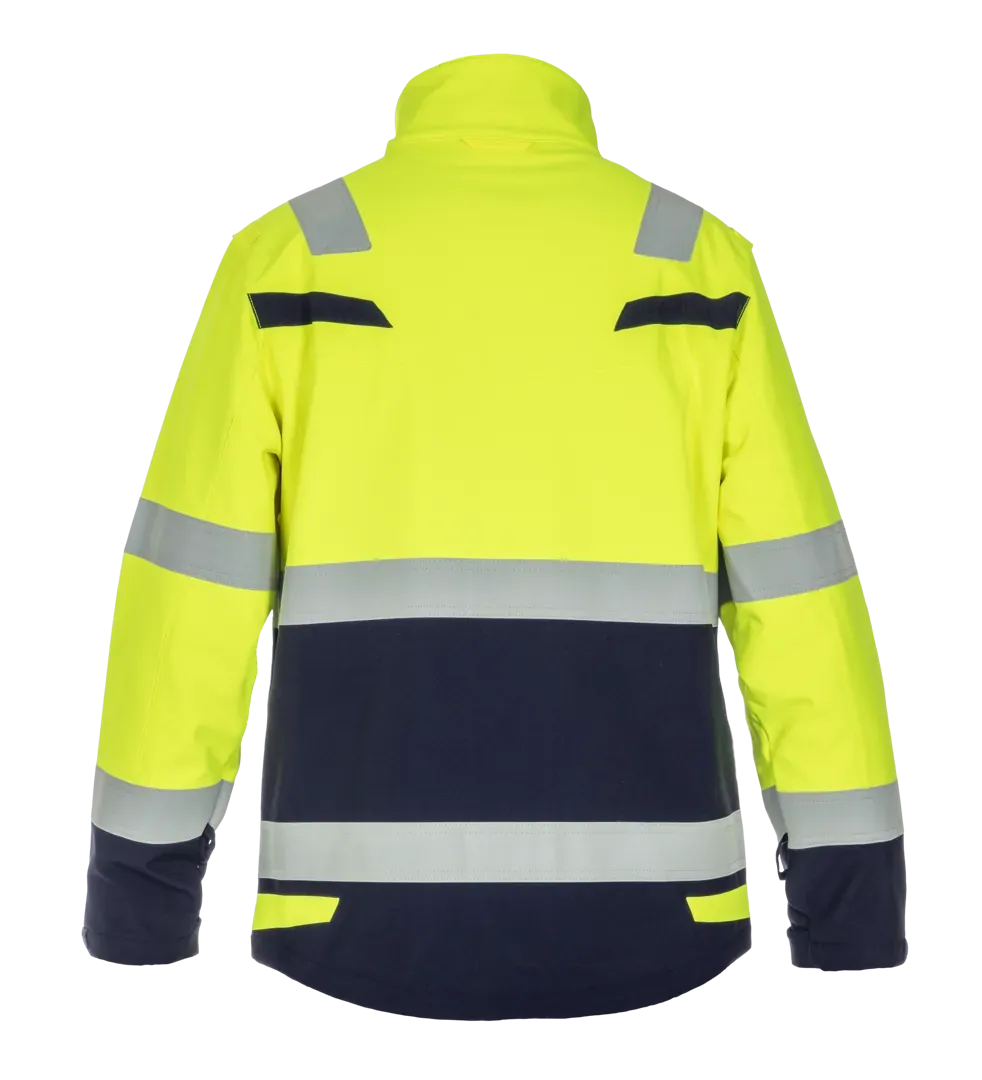 Multinorm softshell jack Menorca - Fluor Geel - Marine