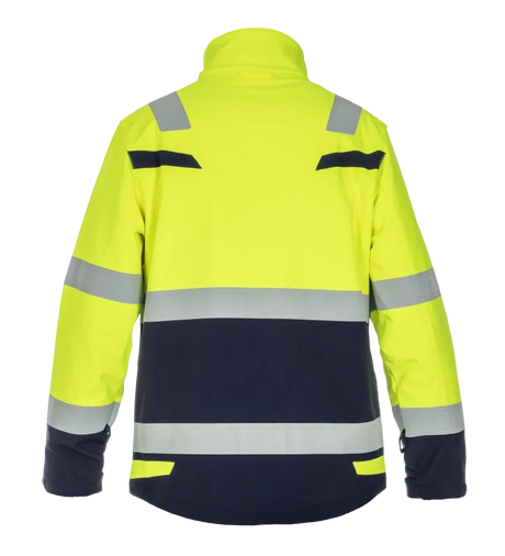 Multinorm softshell jack Menorca - Fluor Geel - Marine