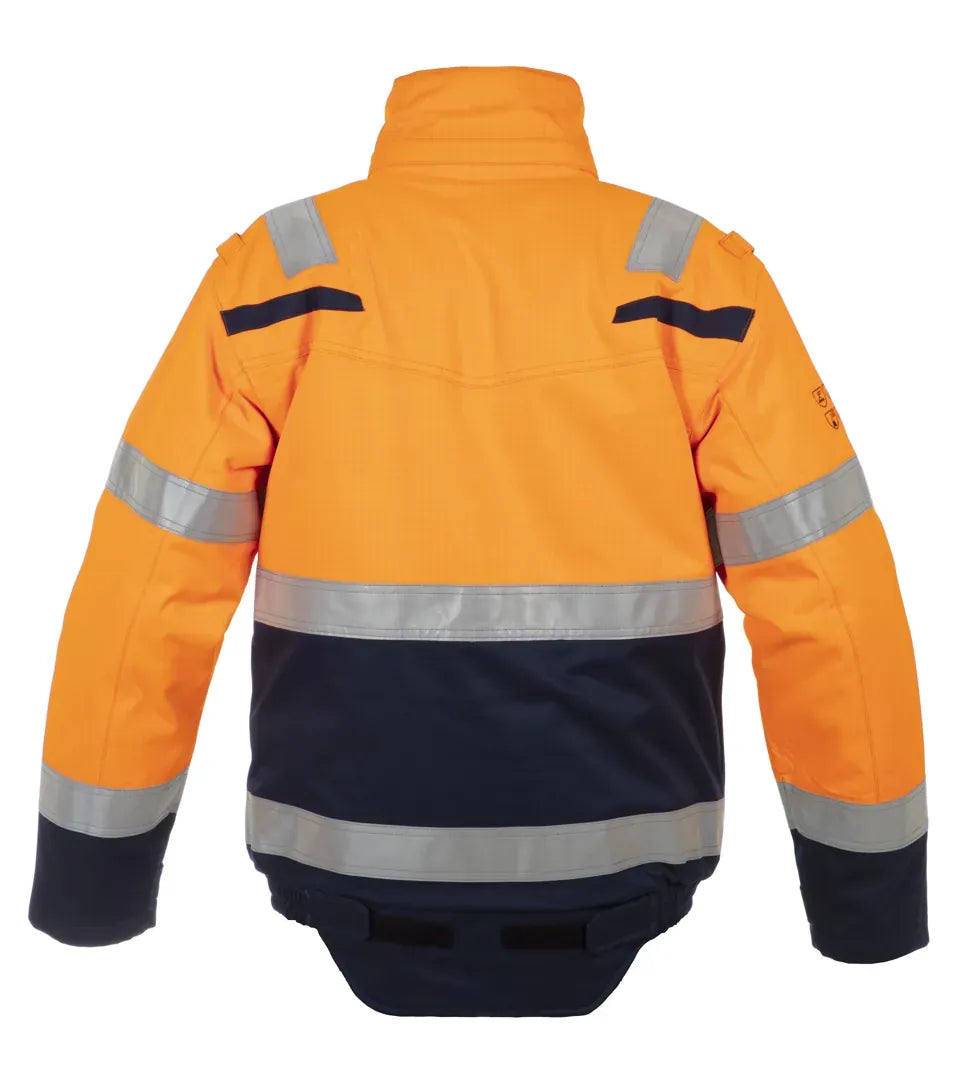 Multinorm parka March - Fluor Oranje - Marine