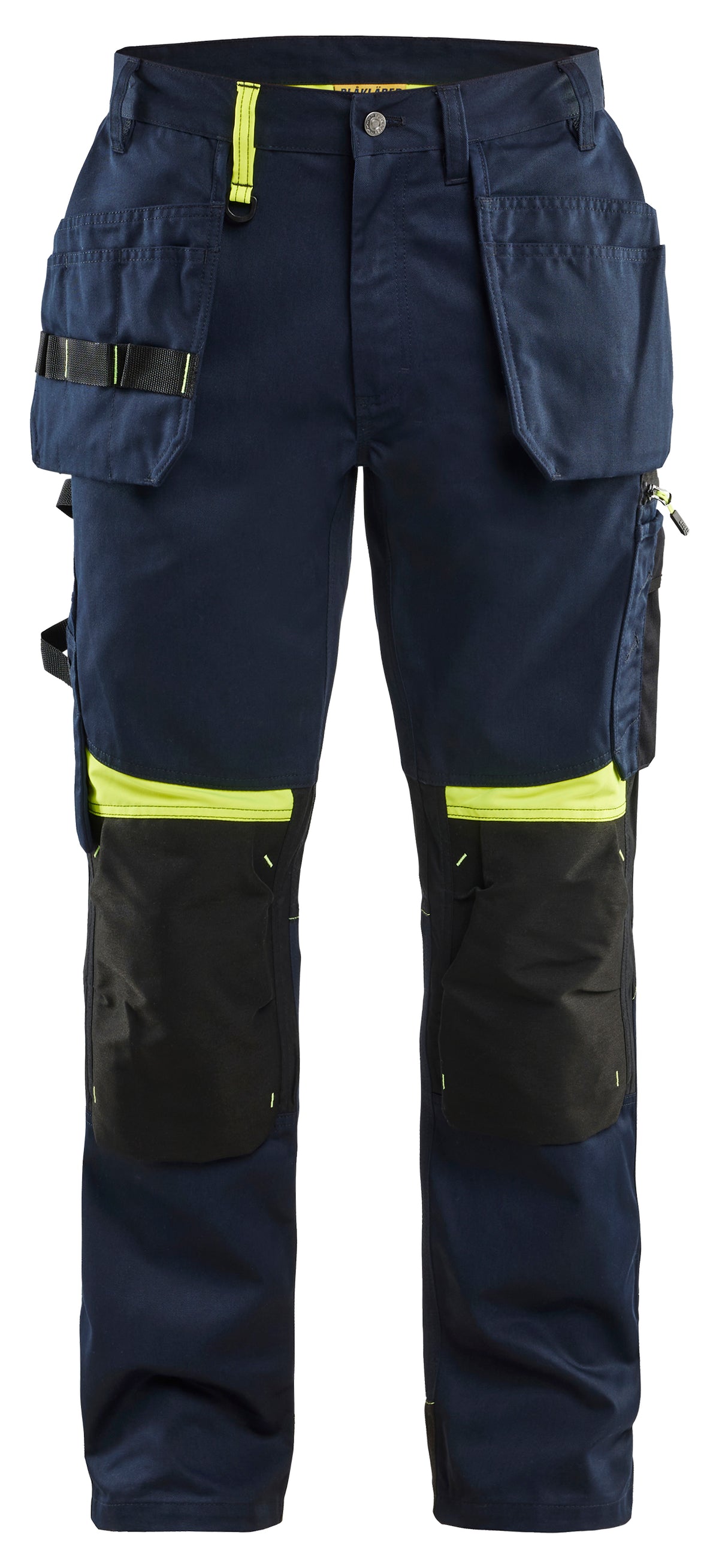 Werkbroek met gereedschapszakken 1555 - Donker marineblauw/High Vis Geel