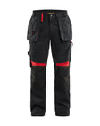 Werkbroek met gereedschapszakken 1555 - Zwart/Rood