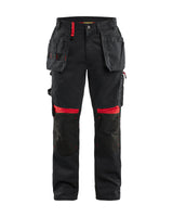 Werkbroek met gereedschapszakken 1555 - Zwart/Rood