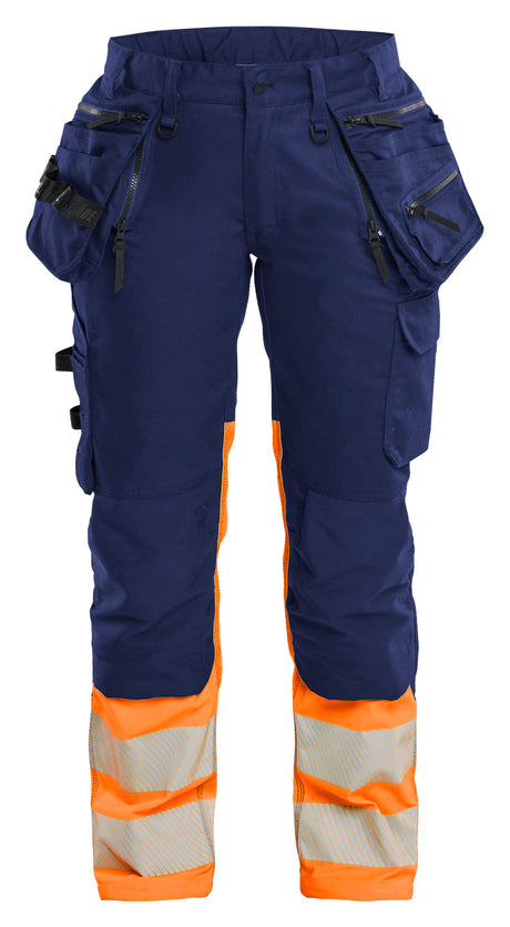 High-Visibility Werkbroek Dames 7030 - Marineblauw/Oranje