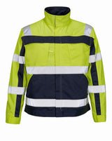 Jas 07109 - 171 - hi-vis geel/marine