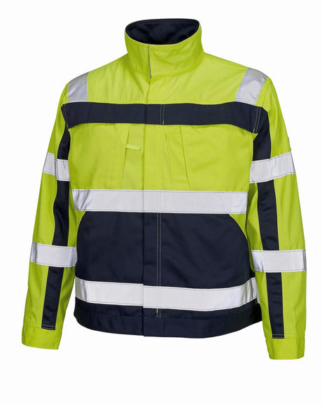 Jas 07109 - 171 - hi-vis geel/marine