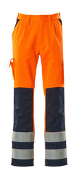 Broek met kniezakken 07179 - Hi-Vis Oranje/Marine (141)