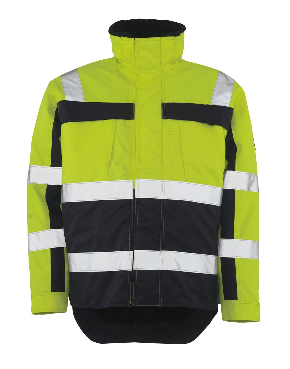 Winterjas 07223 - 171 - hi-vis geel/marine