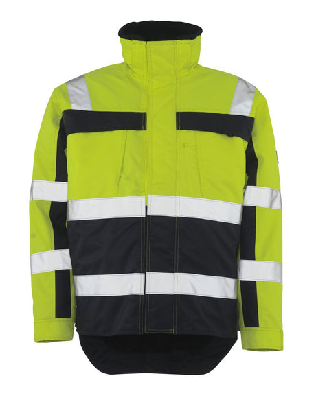 Winterjas 07223 - 171 - hi-vis geel/marine