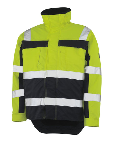 Winterjas 07223 - 171 - hi-vis geel/marine