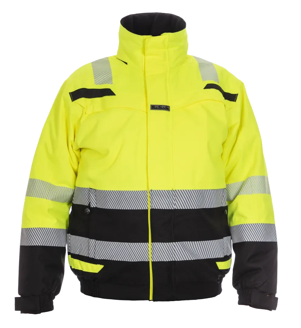 High-Visibility pilotjack Umag - Fluor Geel - Zwart