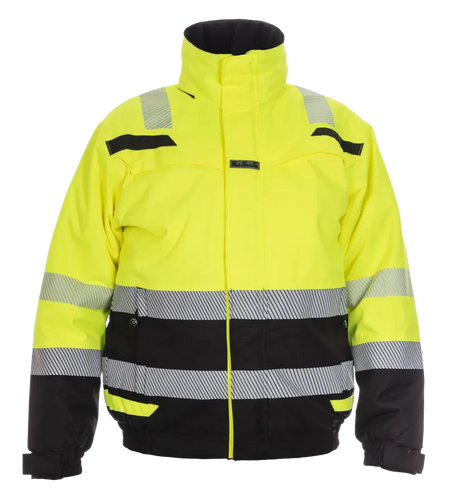 High-Visibility pilotjack Umag - Fluor Geel - Zwart