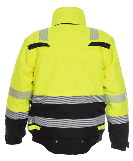 High-Visibility pilotjack Umag - Fluor Geel - Zwart