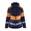 High-Visibility Softshell Jack Dames 4404 - Marineblauw/Oranje