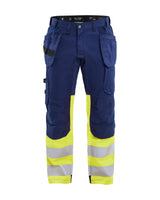 High-Visibility Werkbroek 1558 - Marine/High Vis Geel